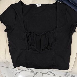 Garage Black Crop Top
